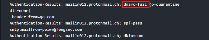 Protonmail邮件头