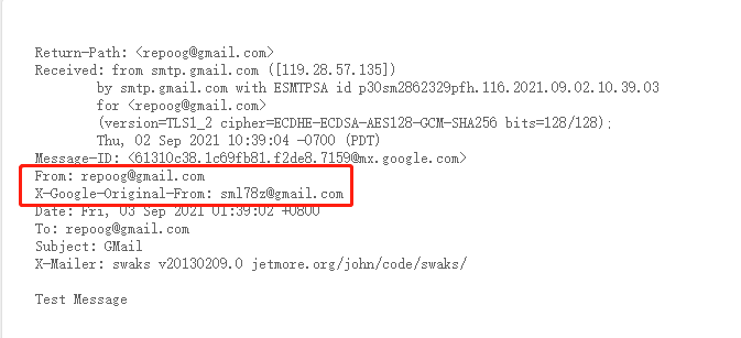 伪造Gmail邮箱发邮件